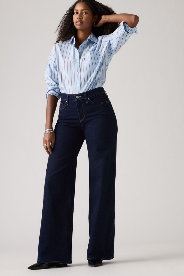 Levi's 318 Formende Wide Leg Jeans - Damen - Dunkle Waschung / Dunkle Waschung
