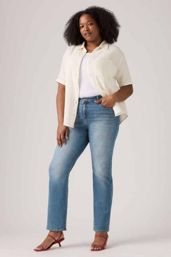 Levi's 314 Shaping Straight Jeans (Plus-Größe) - Damen - Mittlere Waschung / Mittlere Waschung