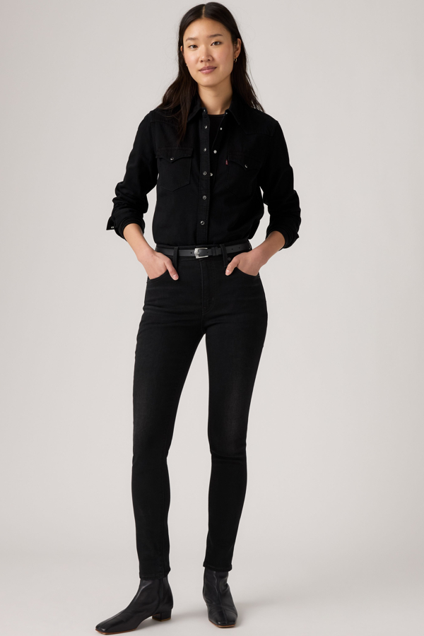 Levi's 721 Skinny Jeans mit hohem Bund - Damen - Schwarz / Schwarz