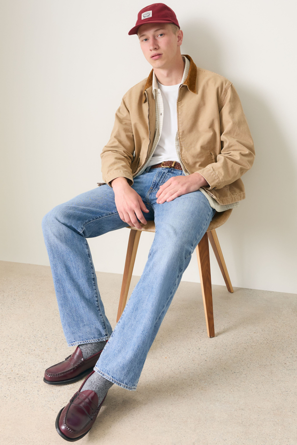 Levi's 555 Relaxed Straight Lightweight Jeans aus Linen+ Denim - Herren - Mittlere Waschung / Mittlere Waschung