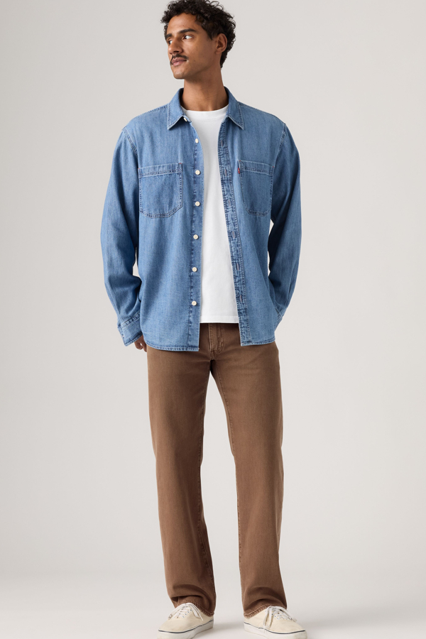 Levi's 555 Relaxed Straight Lightweight Jeans aus Linen+ Denim - Herren - Braun / Braun