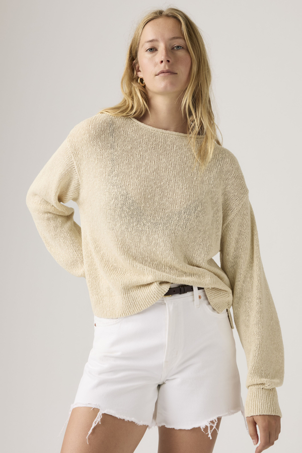 Levi's Damen Cream / Cream Laetitia Bouclé-Pullover