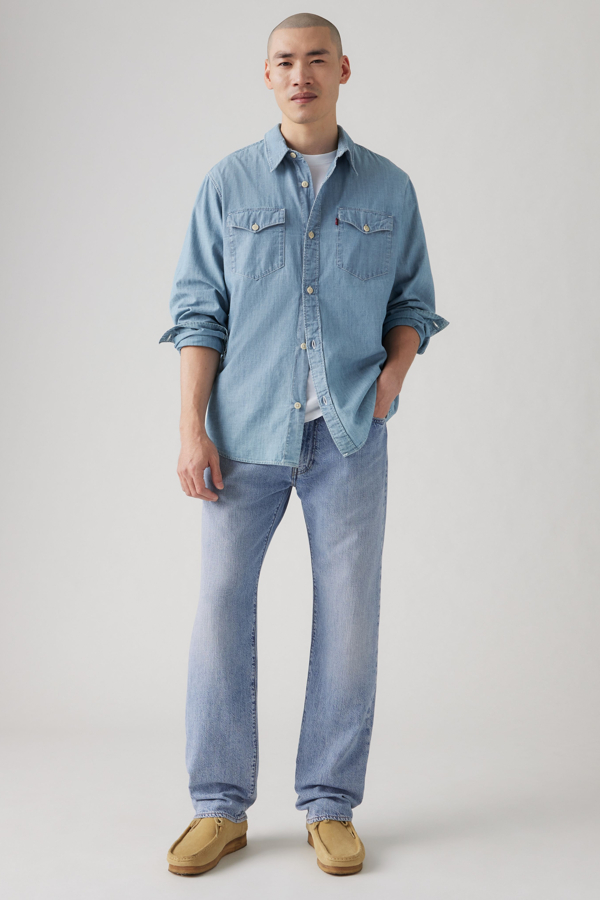 Levi's 555 Relaxed Straight Lightweight Jeans aus Linen+ Denim - Herren - Helle Waschung / Helle Waschung