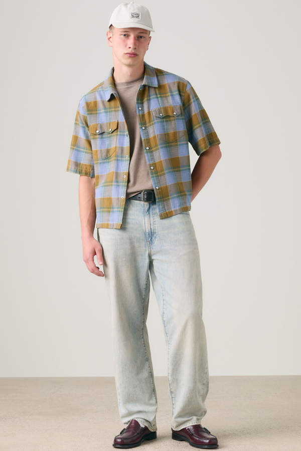 Levi's 568 Loose Straight Jeans aus Linen+ Denim - Herren - Mittlere Waschung / Mittlere Waschung