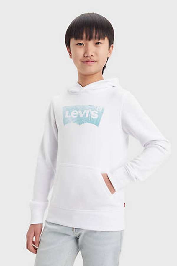 Levi's Ado Sweat À Capuche Palm Batwing - Homme - Blanc / Bright White - 14A