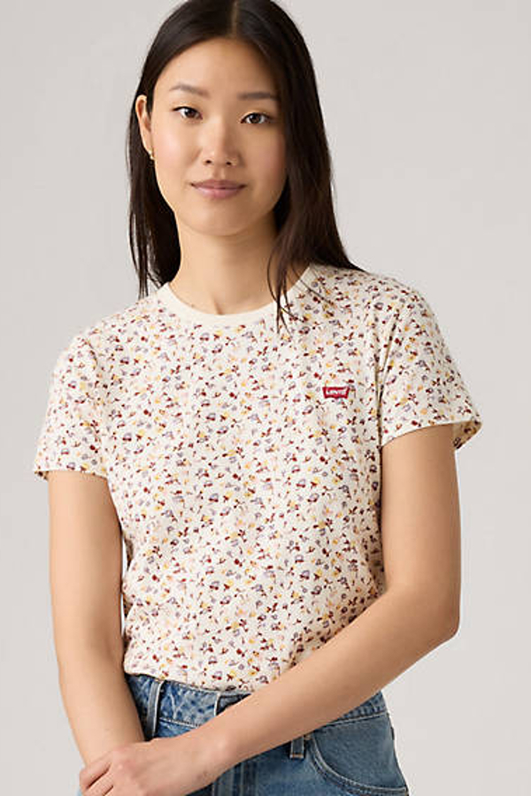 Levi' T Shirt Perfect Femme / Lexi Tossed Floral Egret Cotton