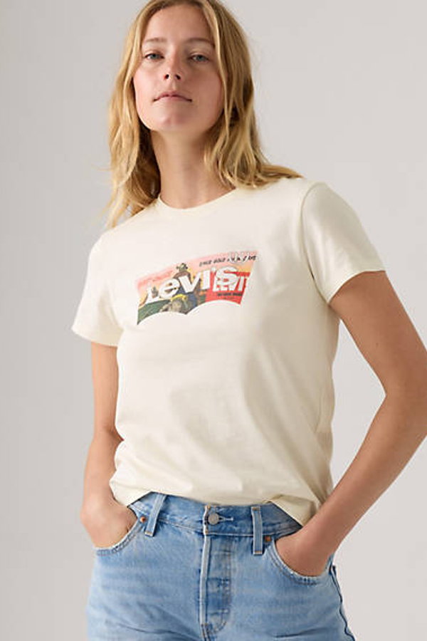 Levi' T Shirt Perfect Femme / Heritage Ad Bw Egret