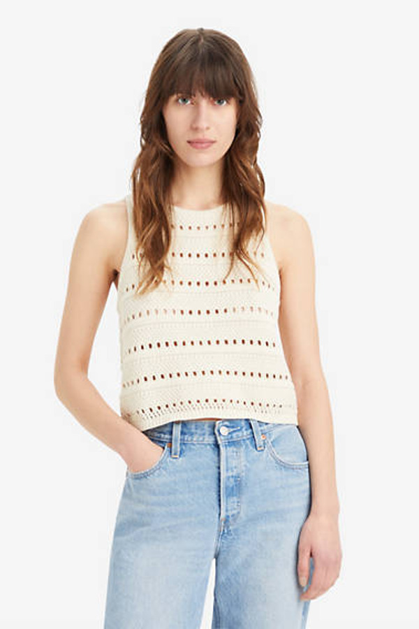 Levi's Débardeur Maille Crochetée Superbloom - Femme - Cream / White Swan - L