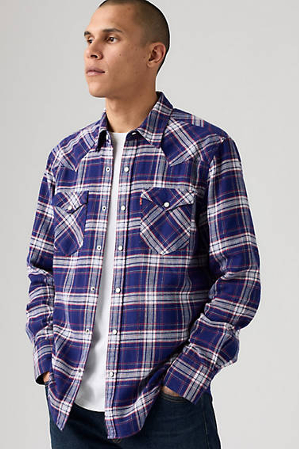 Levi' Chemise Western Barstow Standard Homme / Hawley Plaid Depths Twill