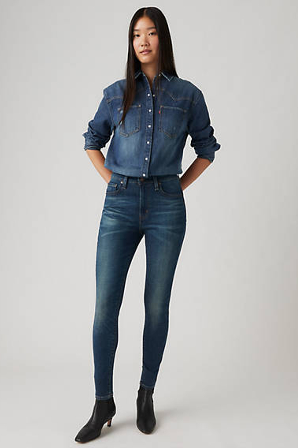 Levi' Jean 721 Taille Haute Skinny Femme / Miles Apart 23X28