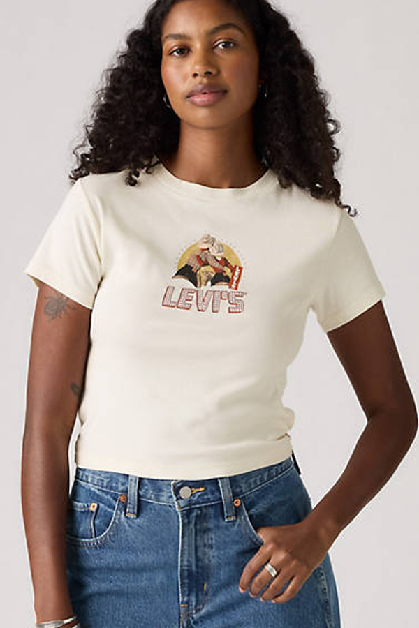 Levi' T Shirt Graphique Essential Sporty Femme / Levi' Archival Egret