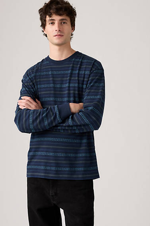 Levi' T Shirt Graphique Manche Longue Authentic Homme / Nash Geo Stripe Blazer