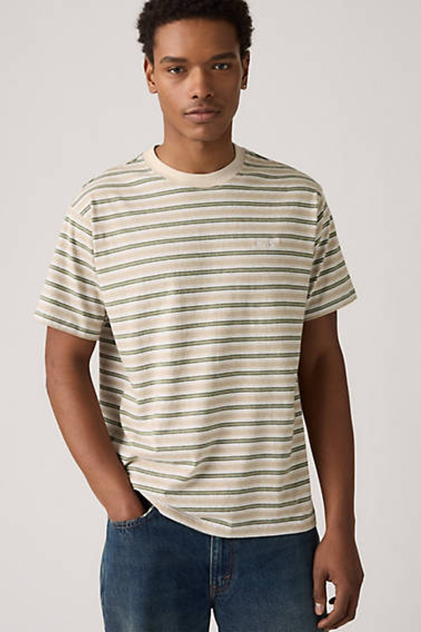 Levi' T Shirt Vintage Tab Homme / Tobi Stripe Fungi Heather Jersey