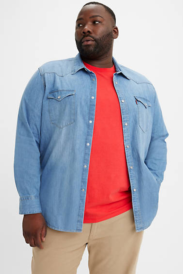 Levi' Chemise Western Barstow grandes Tailles Homme / Stonewash