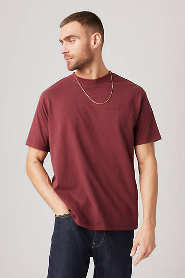 Levi's Red Tab T Shirt Vintage - Homme - Rouge / Garment Dye T Chocolate Truffle Jersey - S