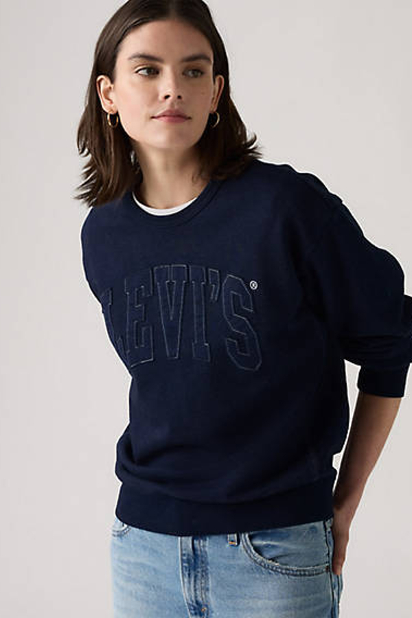 Levi' Sweat Shirt Graphique Col Rond Heritage Femme / Levi' Raw Edge Applique N
