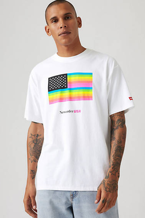 Levi's New Order T Shirt Band - Homme - Blanc / New Order Usa White+ - S