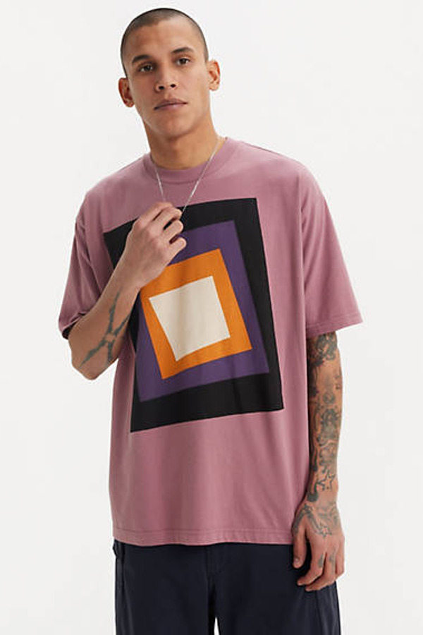 Levi's T Shirt Boxy Graphique Skateboarding - Homme - Bleu / Cube Purple And Black - 2XS