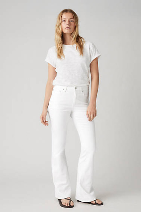 Levi's Jean 726 Taille Haute Flare - Femme - Blanc / Soft Clean White - 30X32