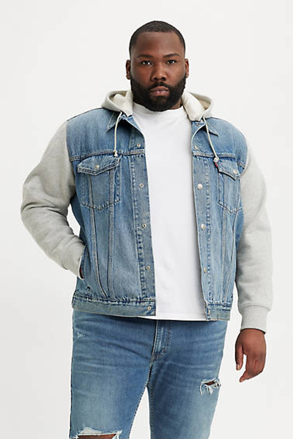 Levi' Veste Trucker Hybrid Hoodie grandes Tailles Homme / Candy Man 1XL