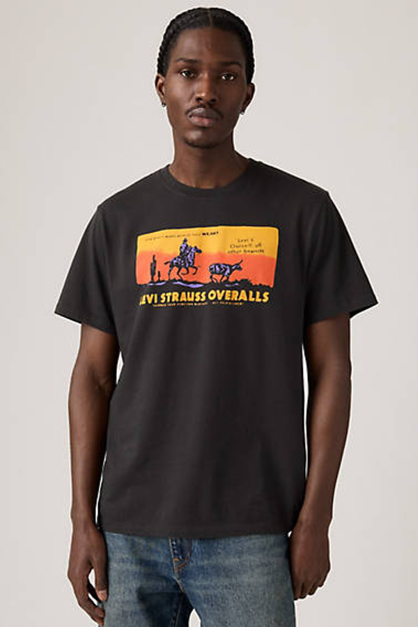 Levi' T Shirt Graphique Relaxed Homme / On The Horizon Phantom