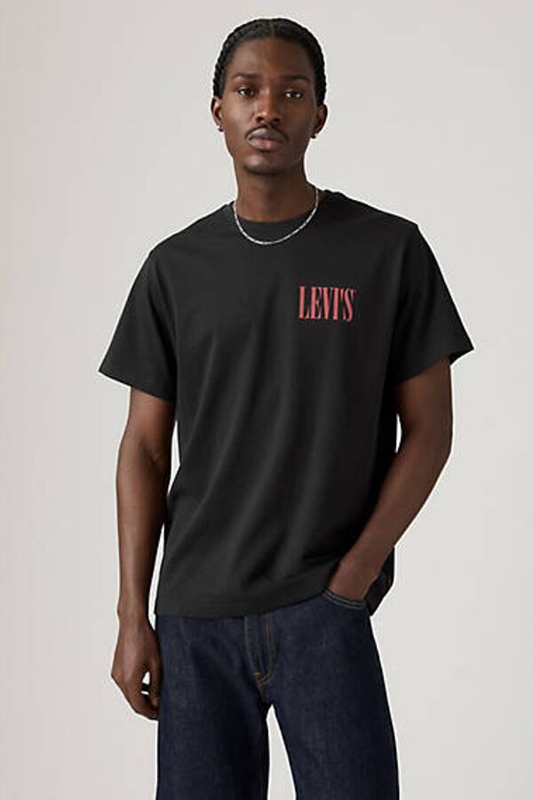 Levi' T Shirt Relaxed Homme / Snl Serif Logo2 Mineral