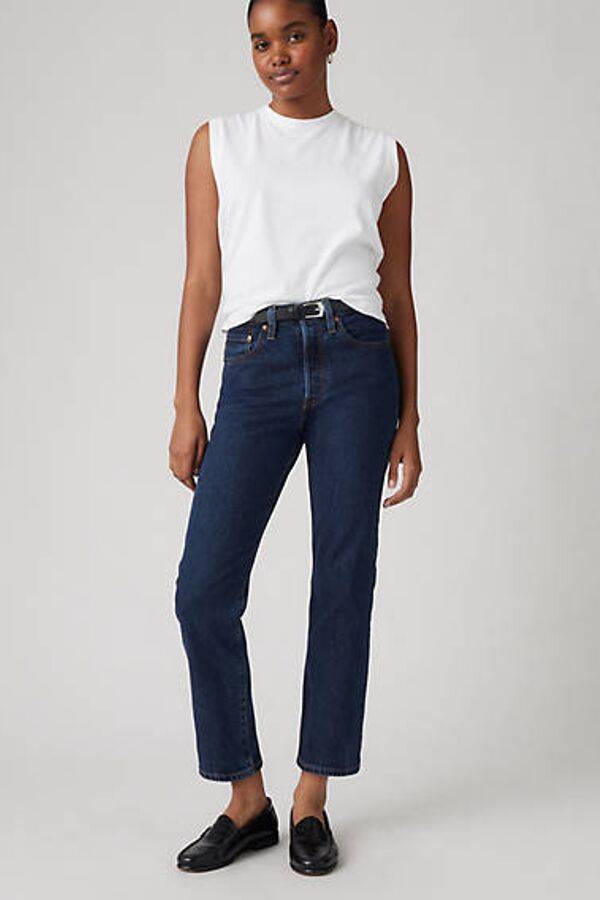 Levi's Jean Coupe Courte 501 - Femme - Bleu / Salsa Stonewash - 30X28