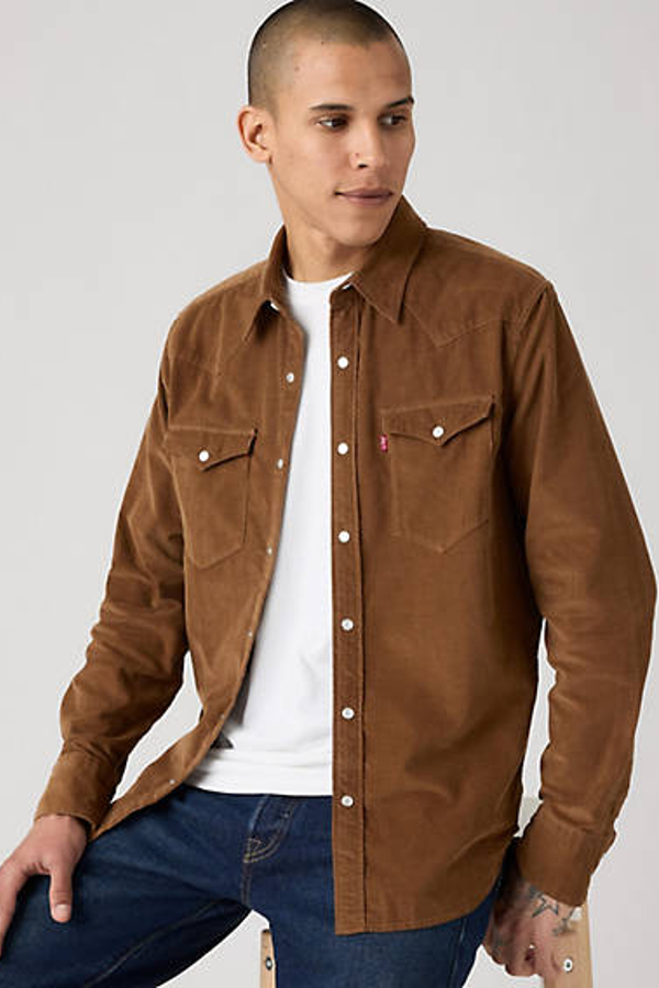 Levi' Chemise Western Barstow Standard Homme / Bison Corduroy