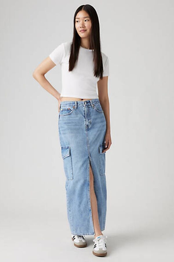 Levi's Jupe Cargo Cheville Column - Femme - Bleu / Maximize The Moment - 24