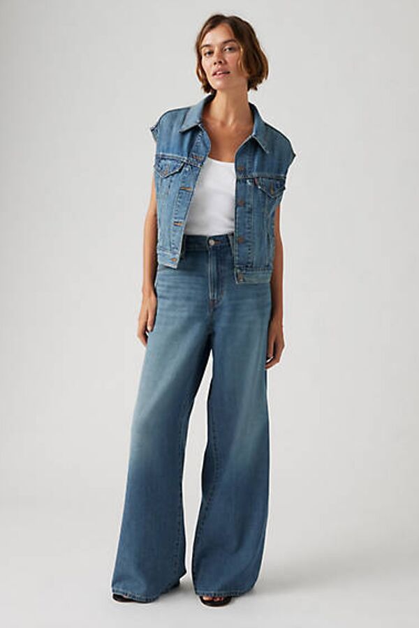 Levi's Jean XL Straight Lin+ Denim - Femme - Bleu / Stop Flaxing - 28X31