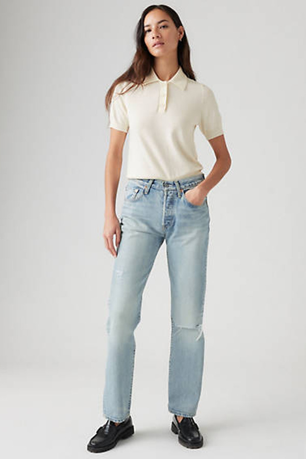 Levi's Jean 501 Original - Femme - Bleu / Needed News Circular - 31X32