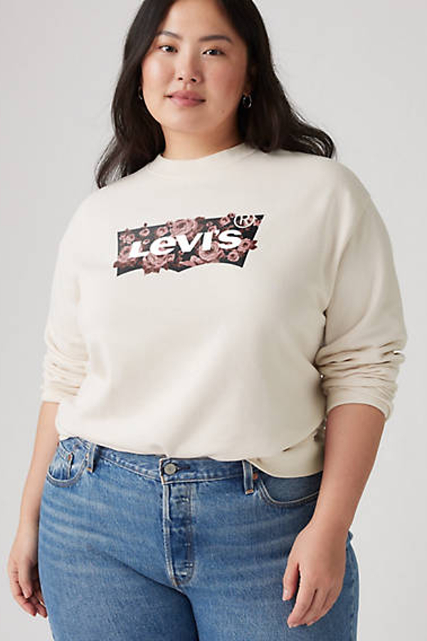 Levi' Sweat Shirt Col Rond Everyday grandes Tailles Femme / Fill Egret 3X