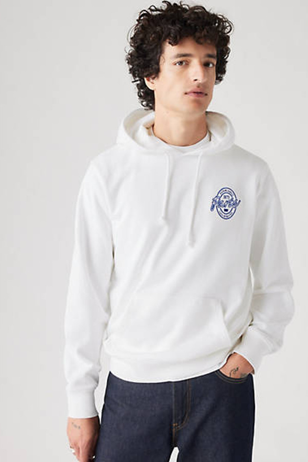 Levi's For Pari's Sweat À Capuche Original Housemark - Homme - Blanc / Bright White - XS