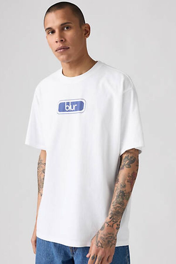 Levi's Blur Band Tee - Homme - Blanc / Band Tee - S