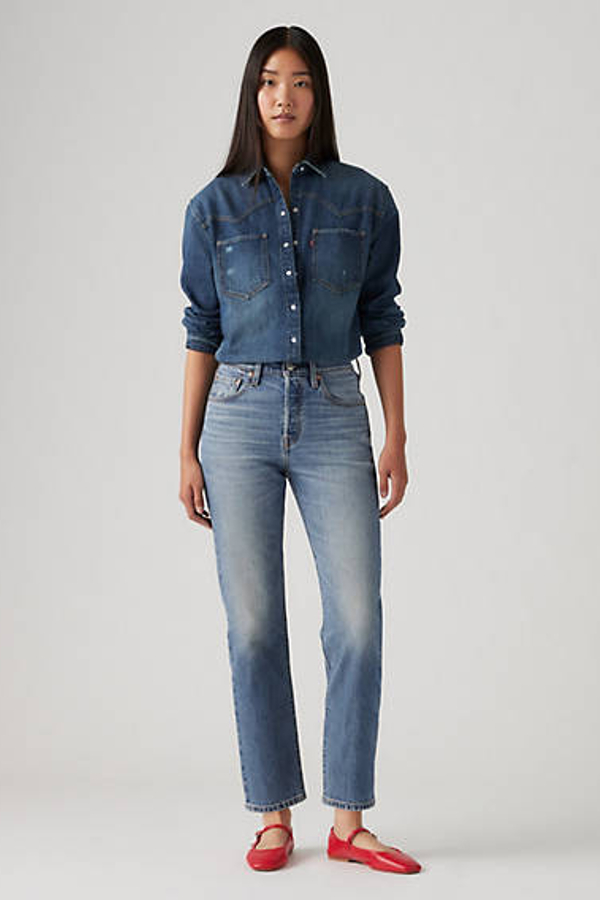 Levi' Jean Coupe Courte 501 Femme / Scanned Answers 23X26