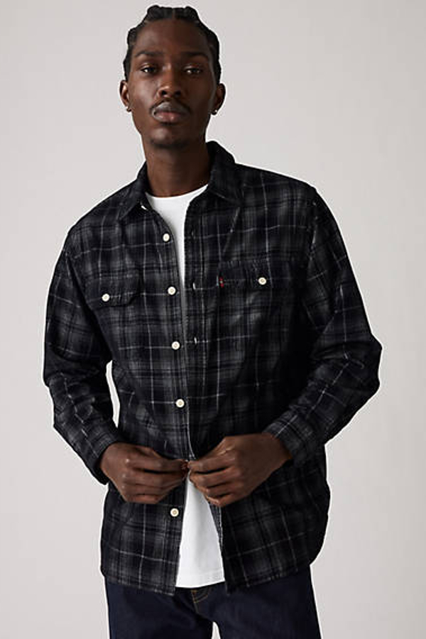 Levi' Surchemise Jackson Worker Velours Homme / Huxley Plaid Jet Corduroy