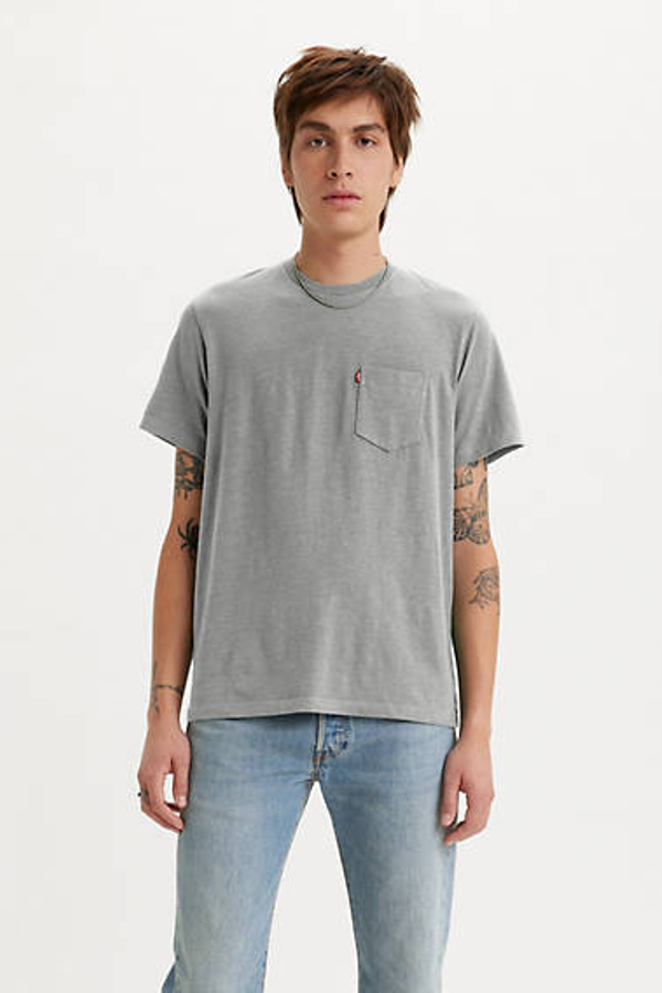 Levi' T Shirt À Poche Classic Homme / Mid Tone Heather Slub Jersey