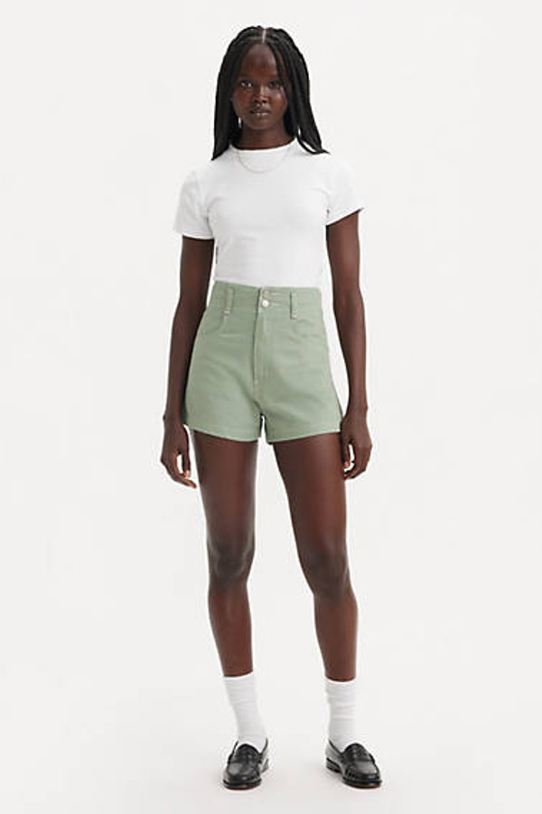 Levi's Short Mom Taille Haute - Femme - Vert / Lily Pad - 24