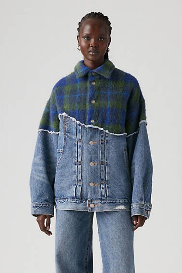 Veste Trucker Épissée Levi's X Adsb Andersson Bell - Femme - Multicolore / Indigo / Green - M