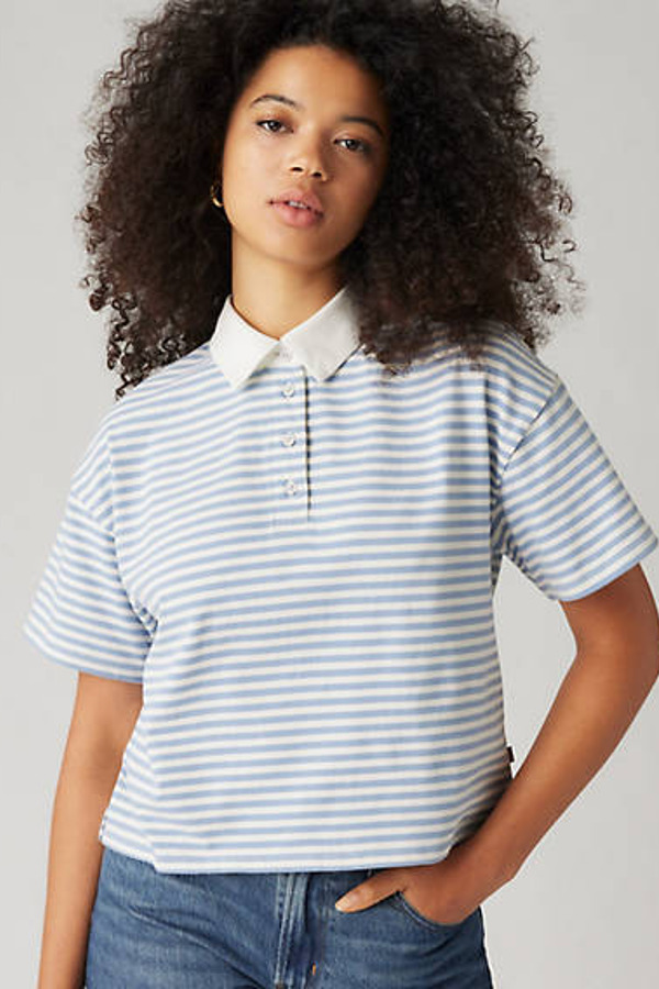 Levi's Polo De Rugby Coco - Femme - Bleu / Nova Stripe Forever Blue - S