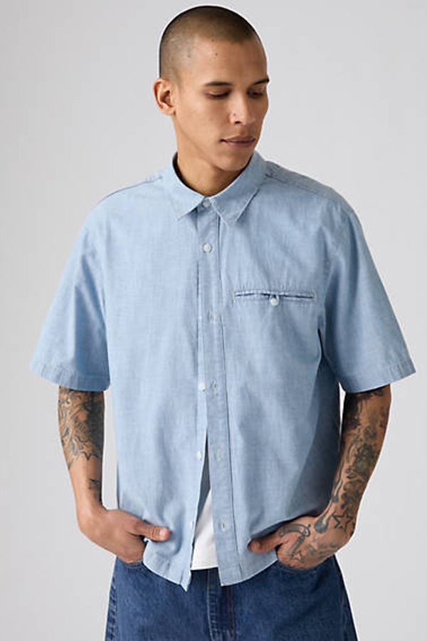 Levi' Chemise Manche Courte Crop Zandt Homme / Charlie Chambray