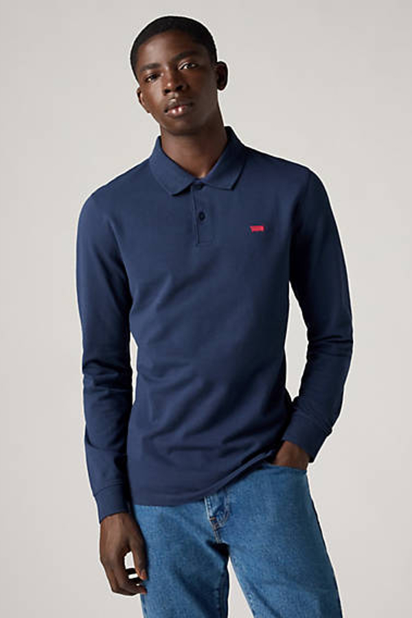 Levi' Polo Manche Longue Housemark Slim Homme / Naval Academy