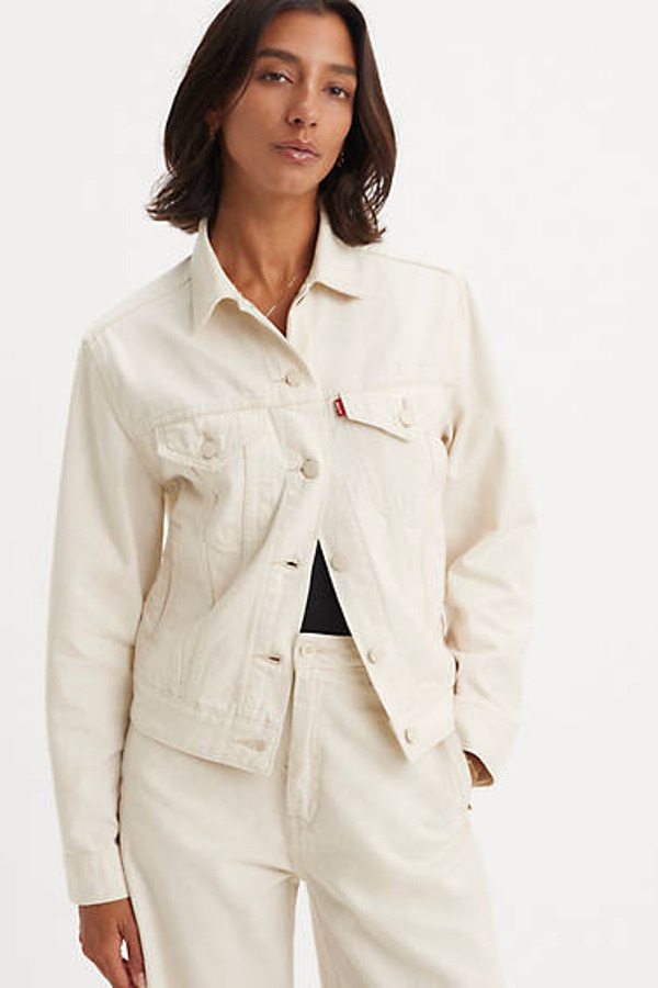 Levi's WellThread Veste Trucker - Femme - Cream / Soft Ceramic - XS