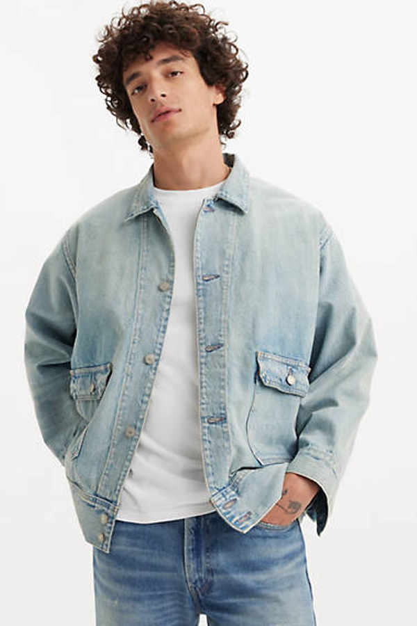 Levi's Made In Japan Veste Trucker Utility - Homme - Bleu / Mij Crest - M Levi's Made In Japan Veste Trucker Utility - Homme - Bleu / Mij Crest - M