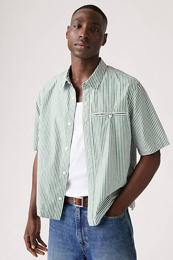 Levi' Chemise Manche Courte Crop Zandt Homme / Waylon Stripe