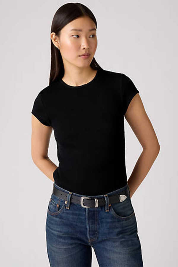 Levi' Dry Goods T Shirt Mancheron Gaufré Femme / Night