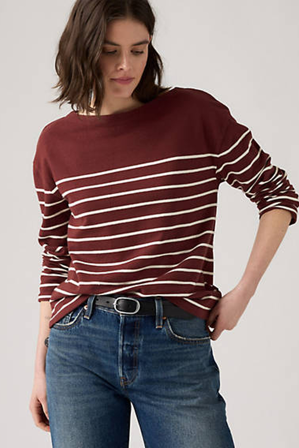 Levi' Haut Marin À Rayures Femme / Magnolia Stripe Truffle