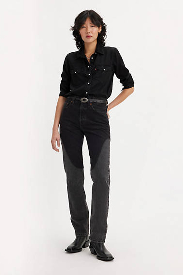 Levi's Jean 501 Original Avec Chaps - Femme - Noir / Off To The Ranch - 31X30