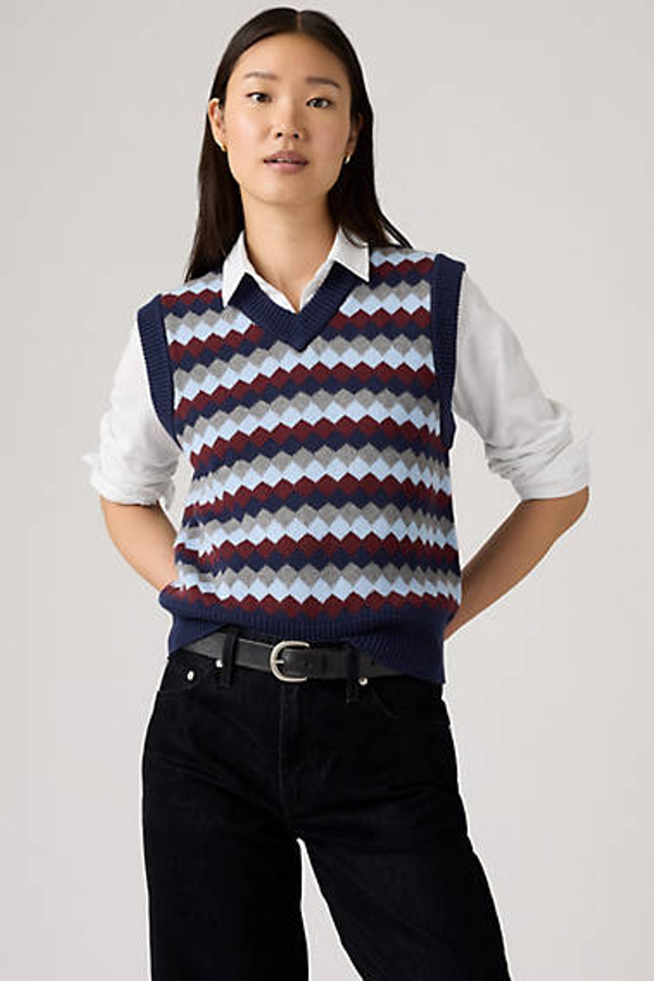 Levi' Gilet Col V Charlie Femme / Anice Geo Truffle