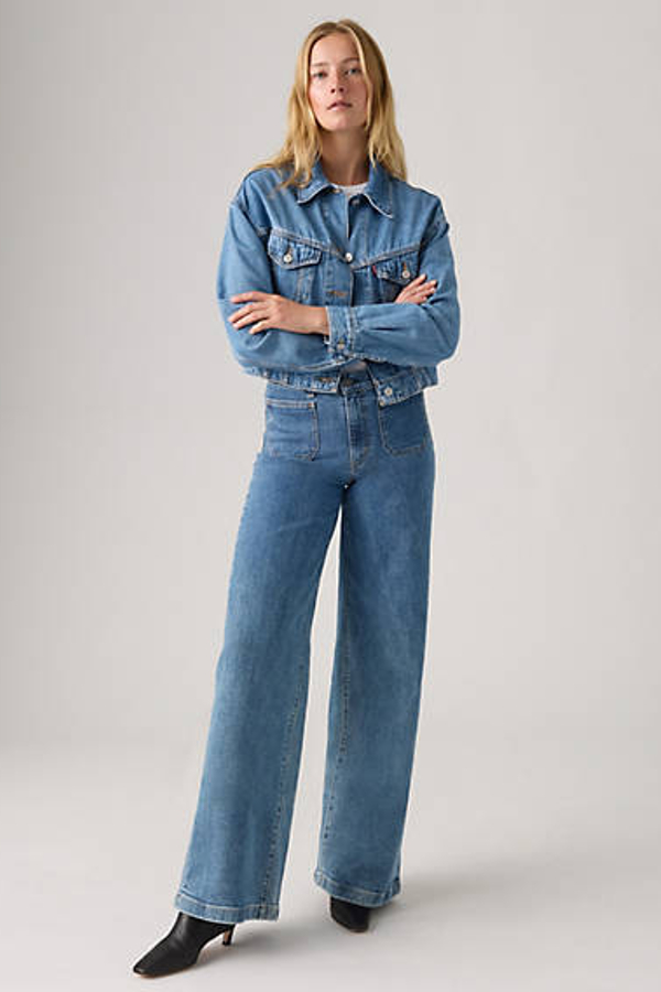 Levi' Jean 728 Taille Haute Wide Leg Tailored Femme / Mosey Mid Stone 32X30